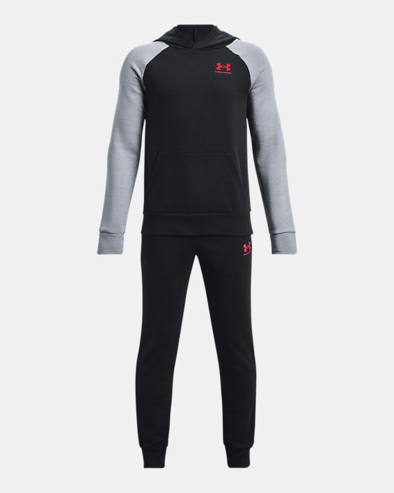 Boys' UA Rival Fleece Suit, Black, pdpMainDesktop image number 0